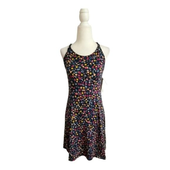 NEW Women's Good Luck Gem Multi Colored Cross Back Strap Sundress SZ Small NWT - Picture 2 of 5